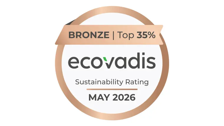 EcoVadis Bronze Medal, Top 35%, Sustainability Rating, May 2026