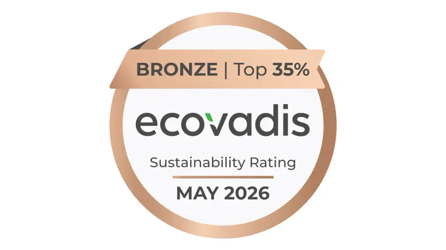 EcoVadis Bronze Medal, Top 35%, Sustainability Rating, May 2026